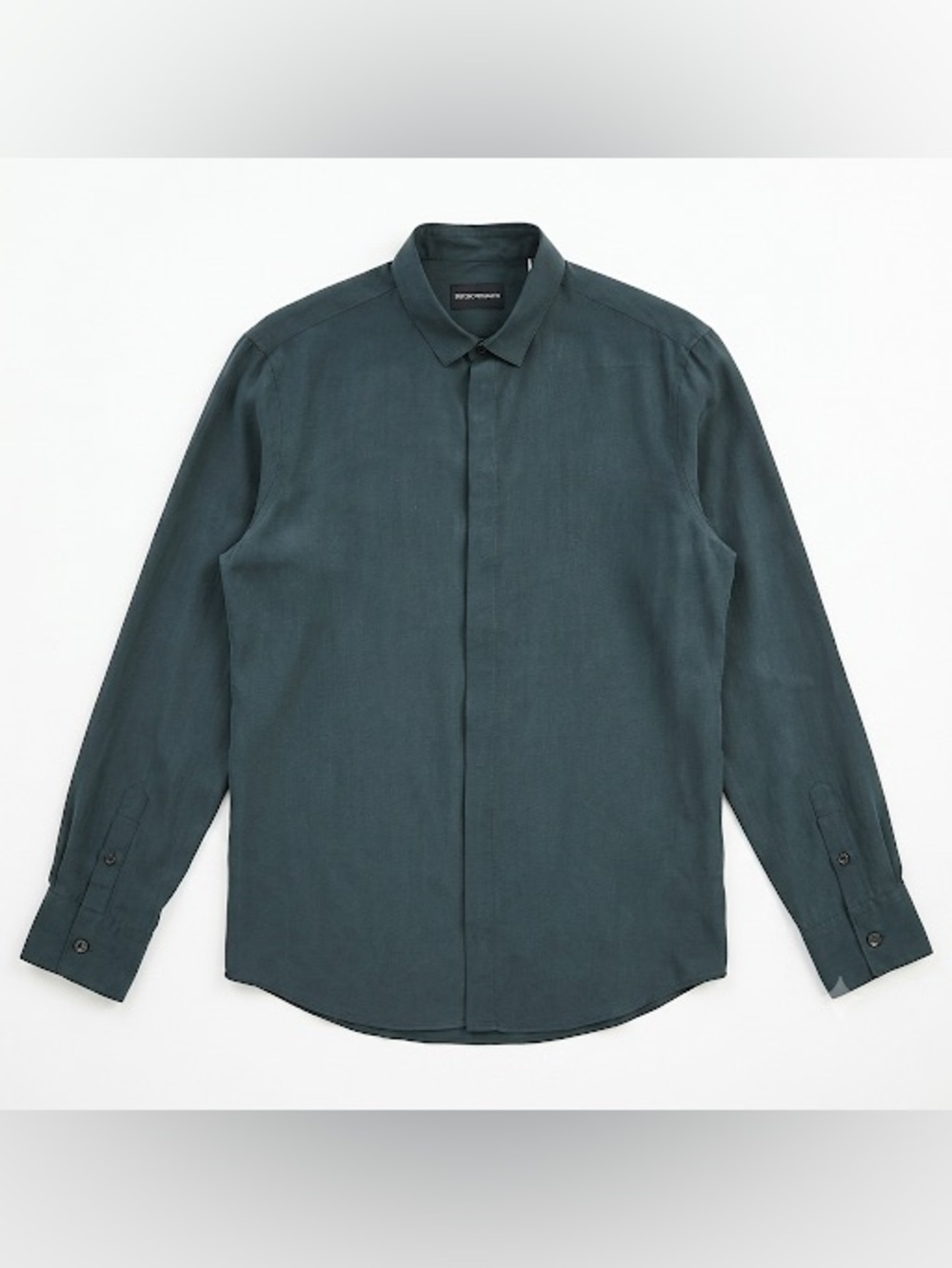 Emporio Armani Men’s Slate Blue Silky Dress Shirt Sz 40 (M/L) 👔